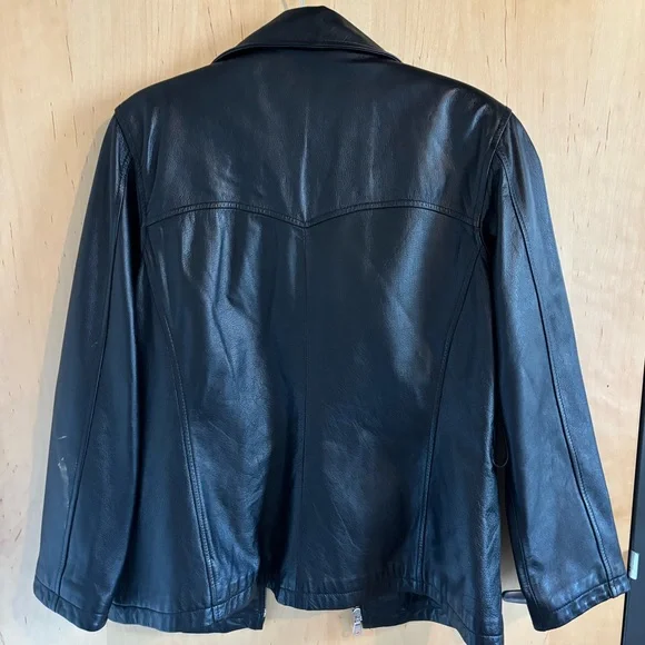 Vintage leather front zip jacket Leather Jackets